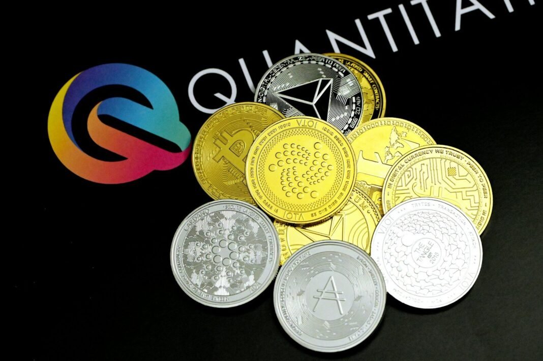 a pile of coins sitting on top of a table